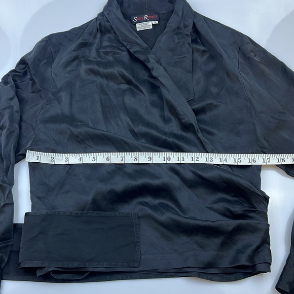 Saint Romei 100% Pure Silk Wrap Blouse N178-14 - Picture 6 of 8